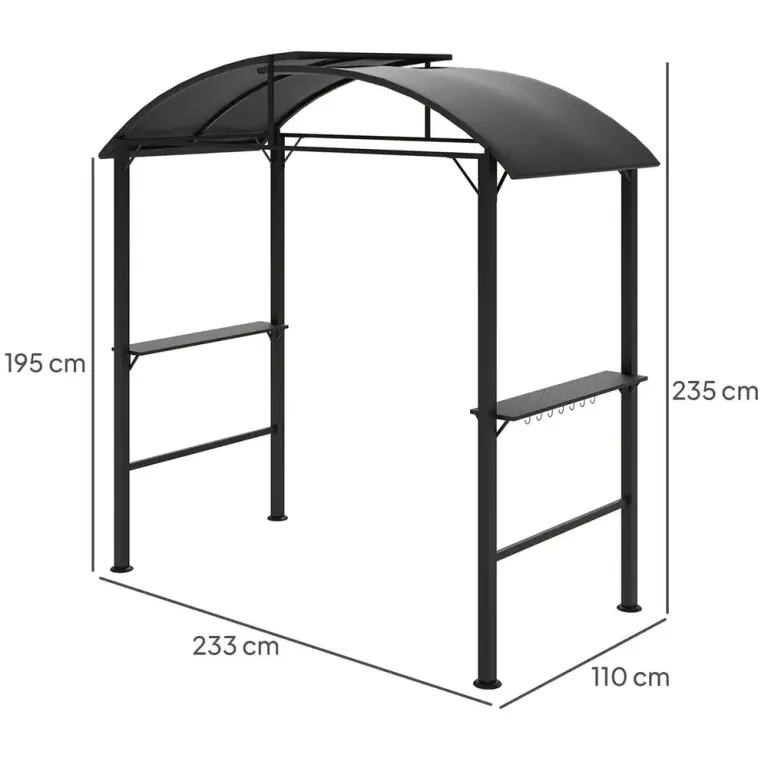 Grillpaviljong Vindtät 233 x 110 x 235 cm