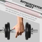 Justerbart Hantelset 20 kg, 2-i-1 Vikter som Skivstång och Hantlar, Rostskyddat Träningsset för Hemmafitness, Svart