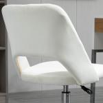 Kompakt Snurrstol i Beige Tyg, Höj- och Sänkbar Skrivbordsstol för Hemmakontor, Modern Design Utan Armstöd, Beige