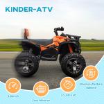 12V Barnbil med Framåt- och Backfunktion, MP3, Strålkastare, 3-8 km/h för 3-5 År, Orange
