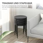 Matpallar Köksstolar Svart av Sammet och Metall för Kök och Matsal Set med 4 Stapelbara Pallar Bekväm Sittdyna 41,5 x 41,5 x 46 cm