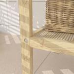 Badrumshylla Stående Hylla Natur av Bambu för Badrum Hylla med 3 Våningar och Fotplatta 33 x 31 x 78 cm