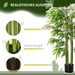 Konstgjord Växt Bambu Konstträd i Kruka Grön av Plast för Vardagsrum och Kontor Naturtrogen Dekoration med 780 Löv Höjd 140 cm