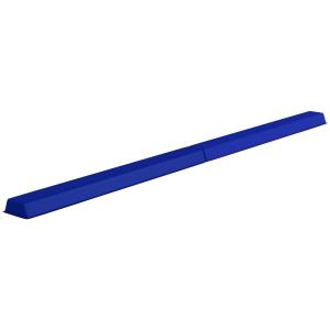 Balansbalk Gymnastikbalk Hopfällbar och Bärbar Blå av Konstläder och Trä för Barn och Hemmaträning Halkfri Balk 236 cm upp till 80 kg