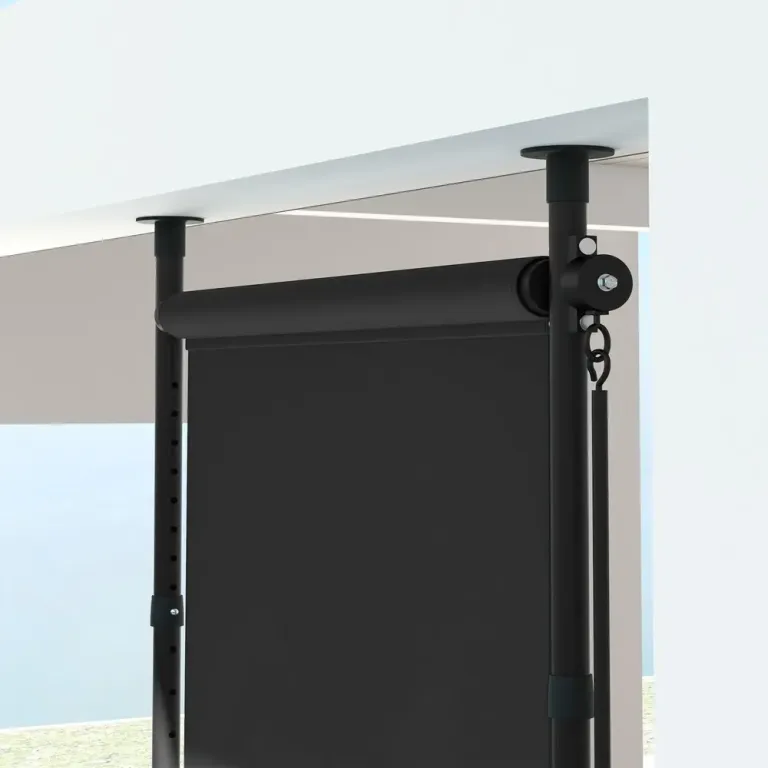 Vertikal Markis Mörkgrå av Polyester 120 x 220-310 cm