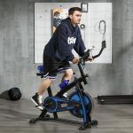 Tyst Motionscykel med Justerbart Motstånd, Pulssensor och Monitor, Blå
