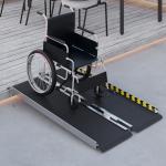 Rullstolsramp Hopfällbar med Halkfri Yta och Bärbart Handtag för Tillgänglighet Hållbar och Stabil Svart Aluminium 120 x 70 cm