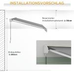 Elektrisk Markis Fällarmsmarkis Ljusgrå av Aluminium och Polyester för Balkong Solskydd med Handvev och Fjärrkontroll 3 m