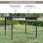 Pergola med Skjutbart Tak, Modern Trädgårdspaviljong i Aluminium, Justerbart Solskydd för Uteplatsen, Grå, 2,95 x 2,95 m