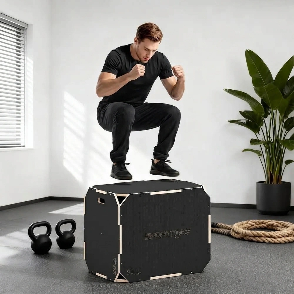 3-i-1 Plyobox Hoppbox med Handtagsöppningar för Träning