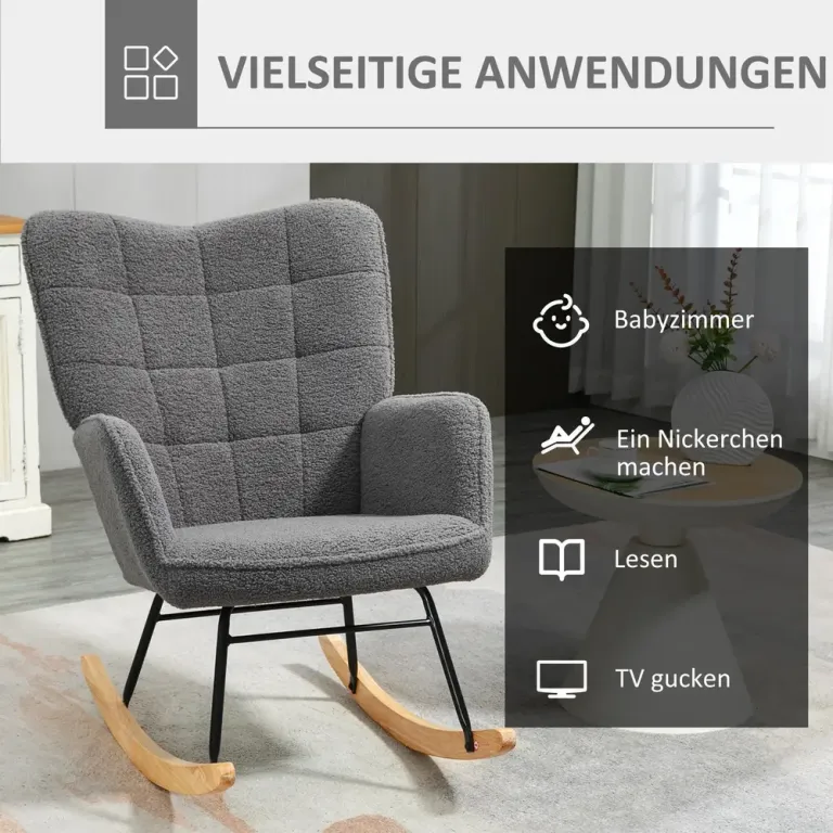 Fåtölj med Liggfunktion Relaxstol Mörkgrå av Linnelook