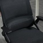 Kontorsstol Datorstol Svart av Mesh och Metall för Arbetsplats Ergonomiskt Justerbar med Nackstöd och Armstöd Vippfunktion