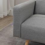 Bäddsoffa med Bäddfunktion och Bekväma Sittkuddar för Vardagsrum Ergonomisk och Prisvärd Grå Linneoptik 205 x 88 cm
