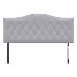 Sänggavel Vadderad Poppel och Polyester Modern Design Grå 185 X 8 X 134 Cm