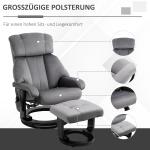Massagestol Prisvärd Grå Sammet för Vardagsrum med Fotpall Gungmassage Liggefunktion och Sidoficka för Vila och Komfort