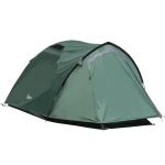 Tält För 2 Personer 190T Campingtält Med Pinnar Kupoltält Glasfiber Polyester Grå 325 X 183 X 130 Cm