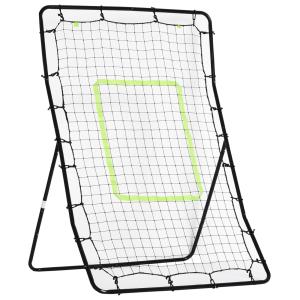Kickback Rebounder Goal 75 X 126 Cm Rebound-Vägg Stål och PE Träningshjälp för Fotboll Svart