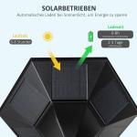 Solcellsdriven Trädgårdslykta LED, Modern Gatulykta med Sensor, Vattentät Utomhusbelysning för Uppfart, Svart, 22 x 22 x 194 cm