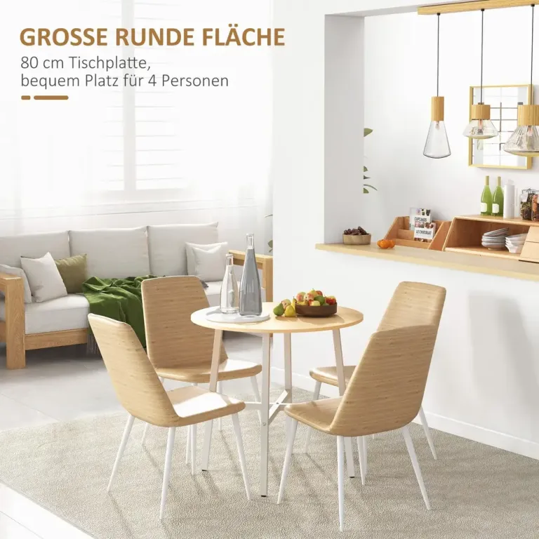 Matbord i Industriell Stil Rustik Brun 120 cm, Natur