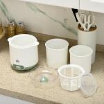 Yoghurtmaskin 1,5 L med Sil och Lock för Grekisk Yoghurt Ergonomisk och Prisvärd Vit Plast 19,5 x 17,5 x 21,4 cm