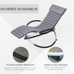 Ergonomisk Gungstol för Trädgård, Bekväm Relaxstol med Textilene-Sits, Väderbeständig Design för Uteplatsen, Mörkgrå, 145 x 74 x 88 cm