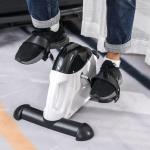 Mini Motionscykel Trampcykel Svart Vit Metall för Hemmet och Rehabilitering Kompakt Bärbar Fitnesscykel