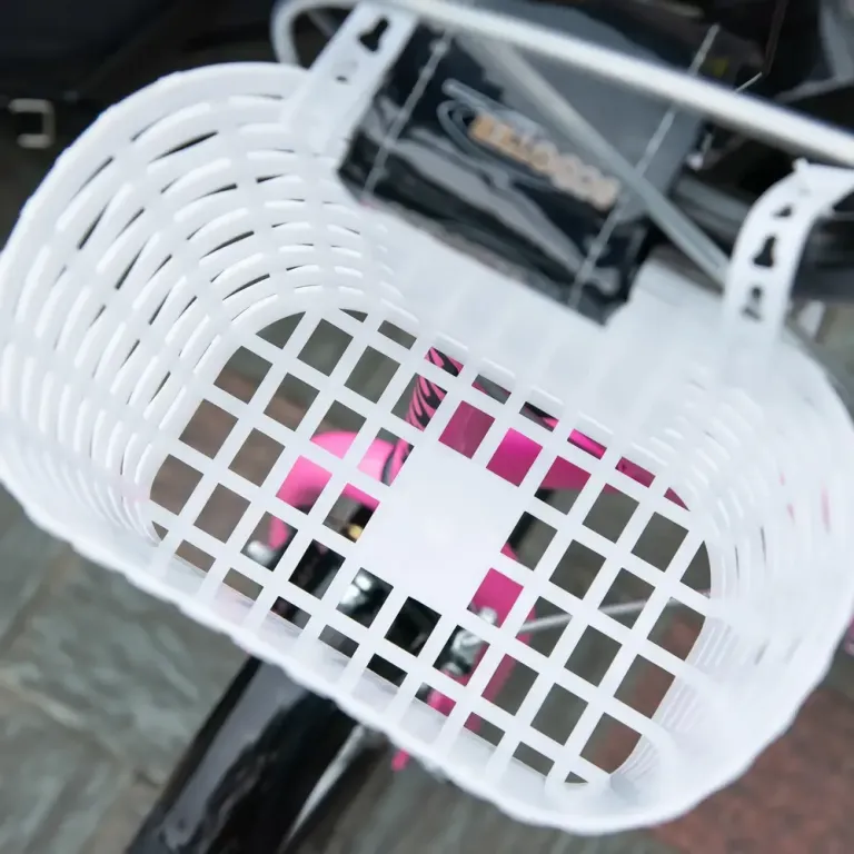 Sparkcykel för Barn med Korg och Broms Rosa