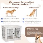 Hundkoja Hundhus Transportlåda Liten Djurbur Inomhusbruk MDF och Metall Vit 81 X 58,5 X 66 Cm