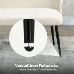 Soffa 2-sits Modern Beige Sammet och Metall för Vardagsrum Bekväm Polstrerad Design med Träram och Mjuk Sits 117 cm