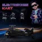 Elektrisk Barnkart med Gummihjul, Ljus och Musik, 3–8 km/h, Svart