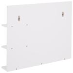 Badrumsspegel Väggspegel med 3 Hyllor Spegelhylla MDF Modern Design Vit 60 X 10 X 48 Cm