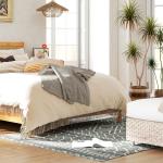 Indoor/Outdoor Matta med Boho Design, Easy Clean, Grå