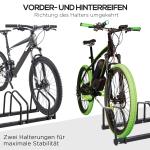 Cykelställ för 5 Cyklar, Robust Parkeringsställ för Golv eller Vägg, Väderbeständig Förvaring av Cyklar, Silver, 145 x 33 x 27 cm