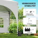 Partytält Pop-up med Väggar Vit Stål och Oxfordtyg för Trädgård och Fest Höj- och Sänkbar Paviljong med Väska 3x6 m