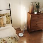 Dimbar LED-halllampa med Fotkontakt, Modern Golvlampa, Silver