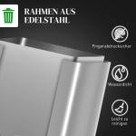 Papperskorg/Soptunna med Fotpedal, Rostfritt Stål, 2 x 20 L Fack, Silver