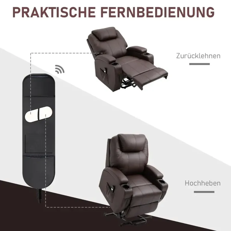Fåtölj med Ståhjälp Relaxfåtölj Grå av Tyg och Metall