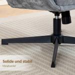 Fåtölj med Fotpall Grå Tyg och Metall för Vardagsrum Loungestol med Hög Rygg och Mjuk Dyna Modern Design Bekväm Läsfåtölj