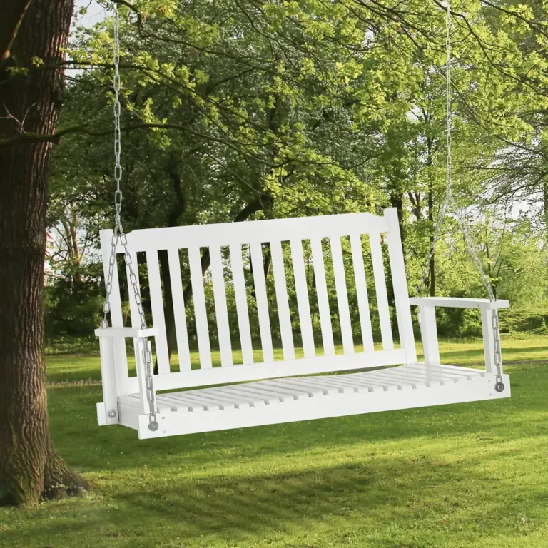 Trädgårdsgungbänk i Massivt Trä Klassisk 117 x 69 x 60 Cm