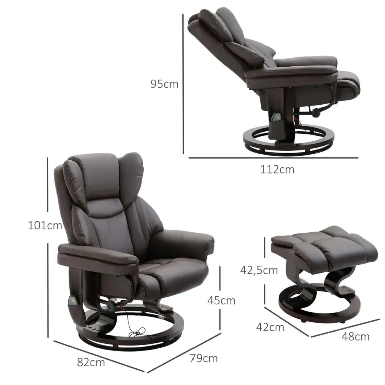 Ergonomisk Kontorsstol med Nackstöd 65 x 64 x 114-122 cm