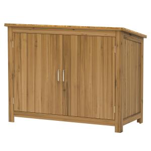 Trädgårdsskåp med 2 Hyllor för Trädgård och Uteplats, Väderbeständig, Brun, 110x50x85 cm