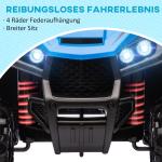 Elektrisk Fyrhjuling Barnbil 12V Quad med Musik Blå av Metall och Plast för Barn 3-5 År Fordon med Ljus 5 km/h