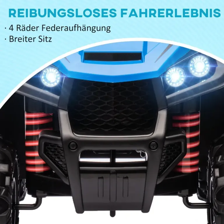 Elektrisk Fyrhjuling Barnbil 12 v Quad med Musik Blå