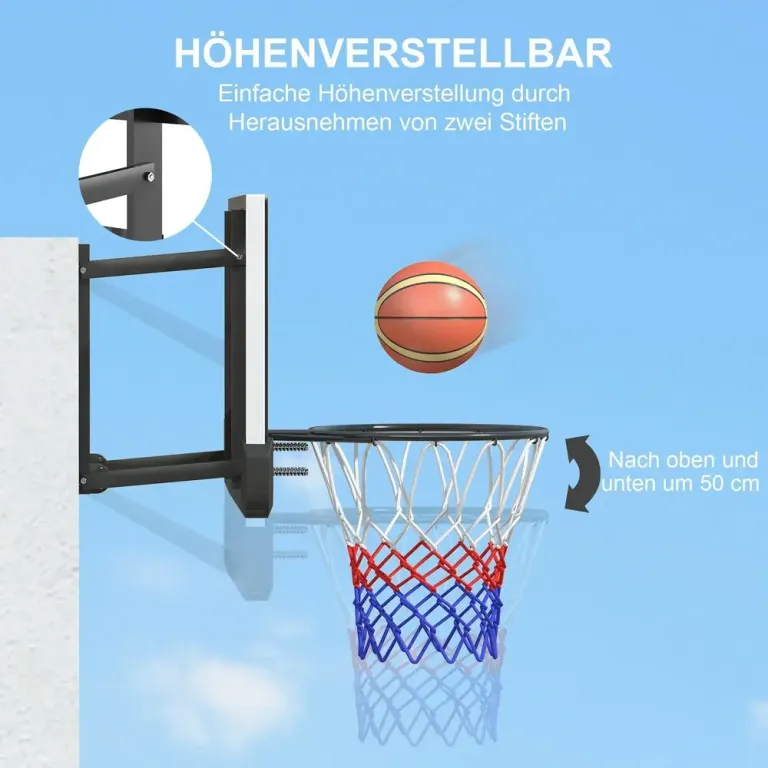 Basketkorg Basketbräda Svart av Stål och Plast 45 cm