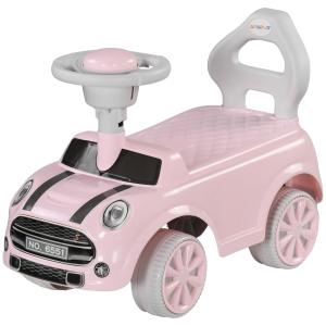 Barnåkbil med Tippskydd, Horn och Halkfri Sits, upp till 25 kg, för 1,5–3 År, Rosa