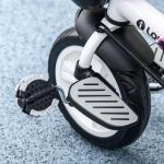 Trehjuling Barncykel Rosa av Metall och Plast för Barn 1-5 År 2-i-1 med Push Bar och Soltak Säkerhetsbälte Korg
