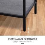 Smalt Konsolbord 2 Lådor Elegant Sidobord med Hylla för Hall och Vardagsrum Stabil Stålram Grå 120 X 30 X 81,5 Cm