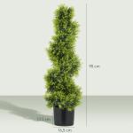 Konstgjord Cypress 90 cm i Spiralform, Konstgjord Växt i Kruka, Modern Dekoration