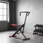 Träningsmaskin Ben och Armar Röd Stål och Plast för Hemmaträning Pedtramp med Motstånd Hopfällbar Motionär för Rehab och Kondition