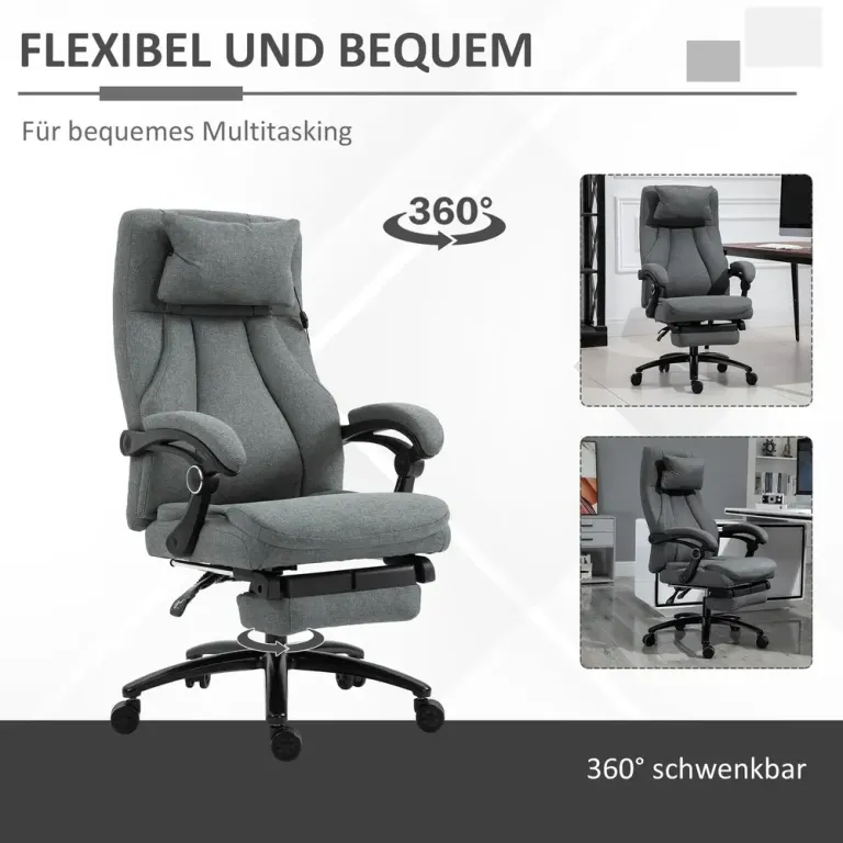 Kontorsstol med Massagefunktion 64 x 74 x 109–117 cm